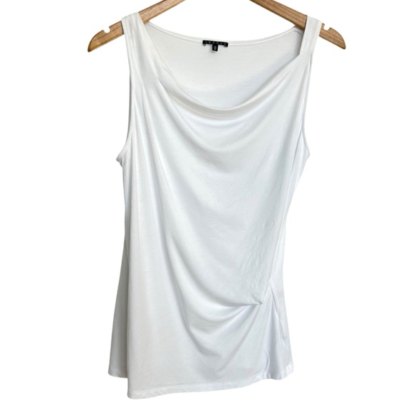 Theory Jayra Asymmetrical Sleeveless Draped Cowl Neck Tank Top - Medium - Modern - Picture 1 of 9